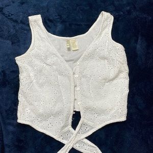 White crop top